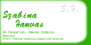 szabina hamvas business card